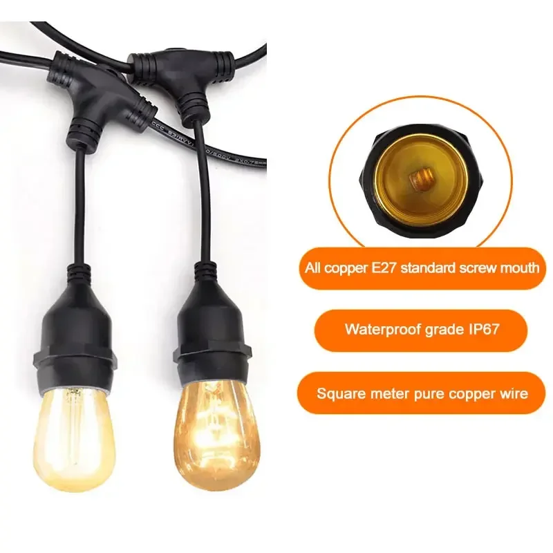 مقاوم للماء LED سلسلة مصباح حا - مراجعة Outdoor Power Strip Weatherproof وسعره