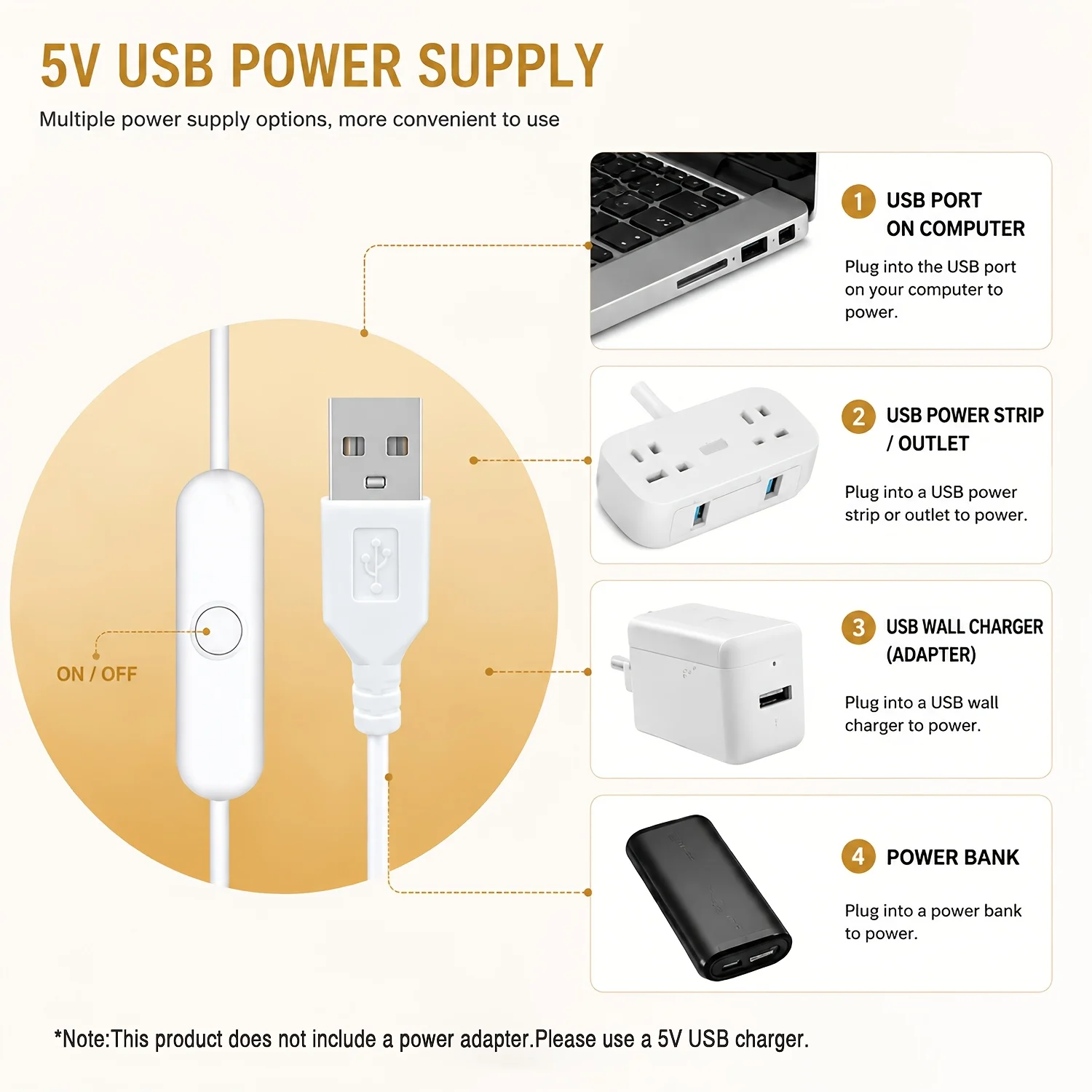 مفتاح زر USB لشريط إضاءة LED 2 - مراجعة Outdoor Use Power Strip وسعره