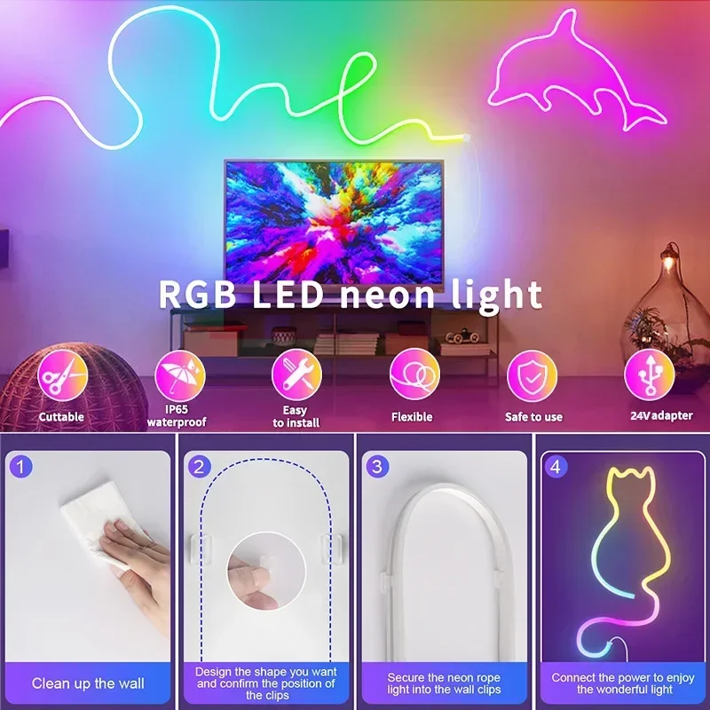 شريط نيون LED قابل للبرمجة 24  - مراجعة Outdoor Power Strip Weatherproof وسعره